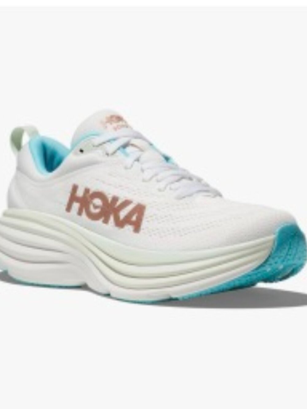 HOKA Bondi 8 Frost Rose Gold Running Shoes Women’s Size 10B